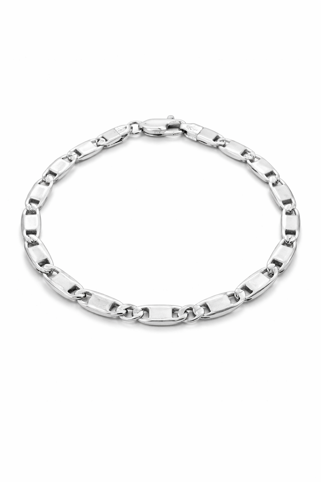 Pulseira Prata 925 Masculino Piastrine 20cm 5,1g