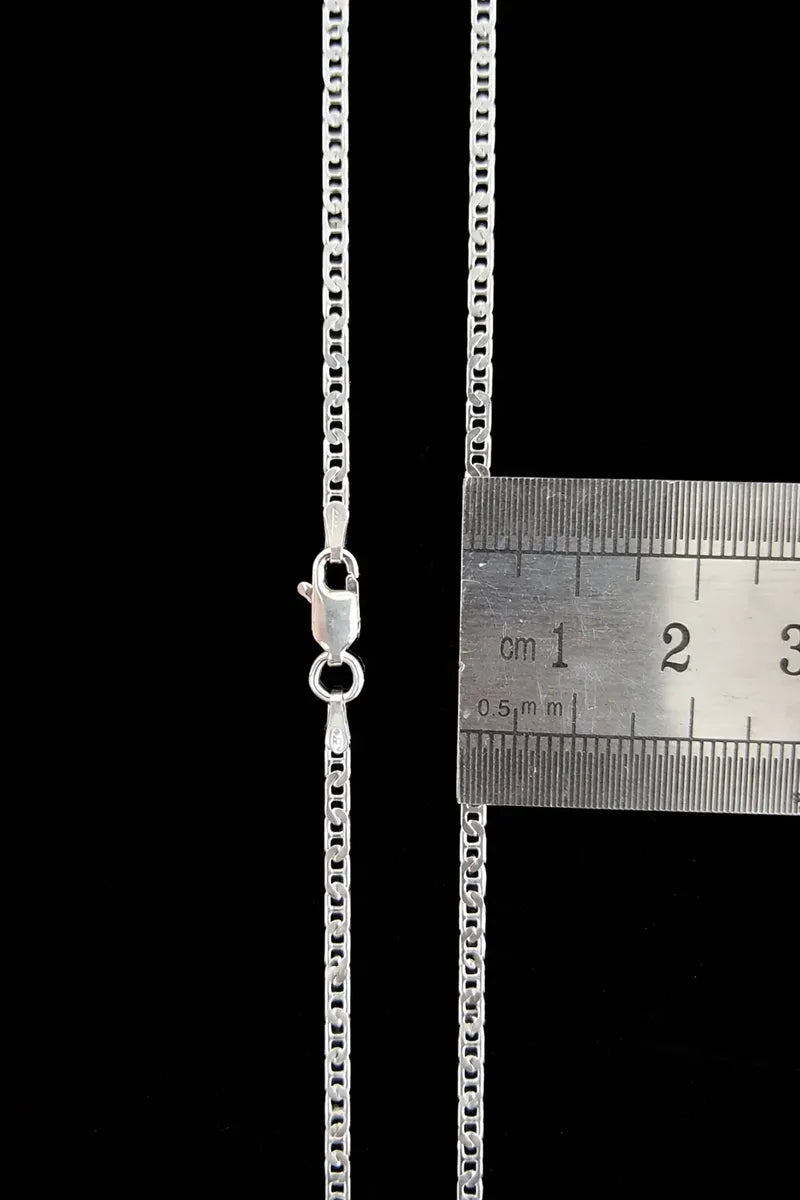 Corrente Prata 925 Masculino Piastrine 45cm 0,3cm 4,5g