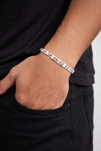 Pulseira Prata 925 Masculino Piastrine 20cm 5,1g