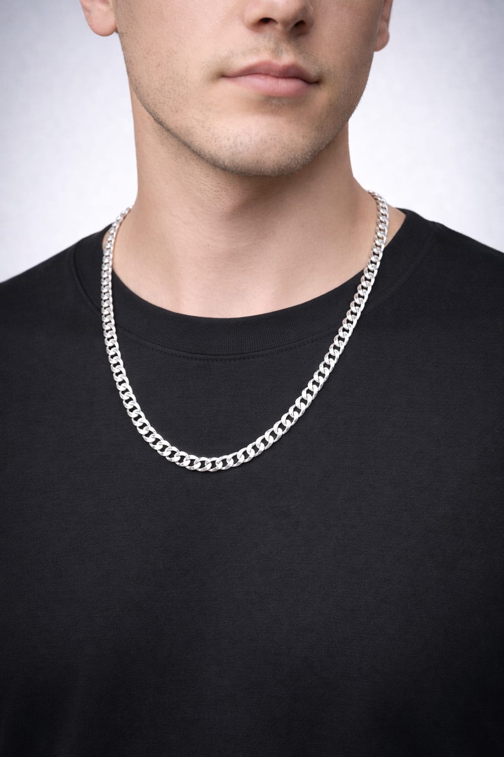 Corrente Prata 925 Masculino Grumet 55cm 0,7cm 23,8g