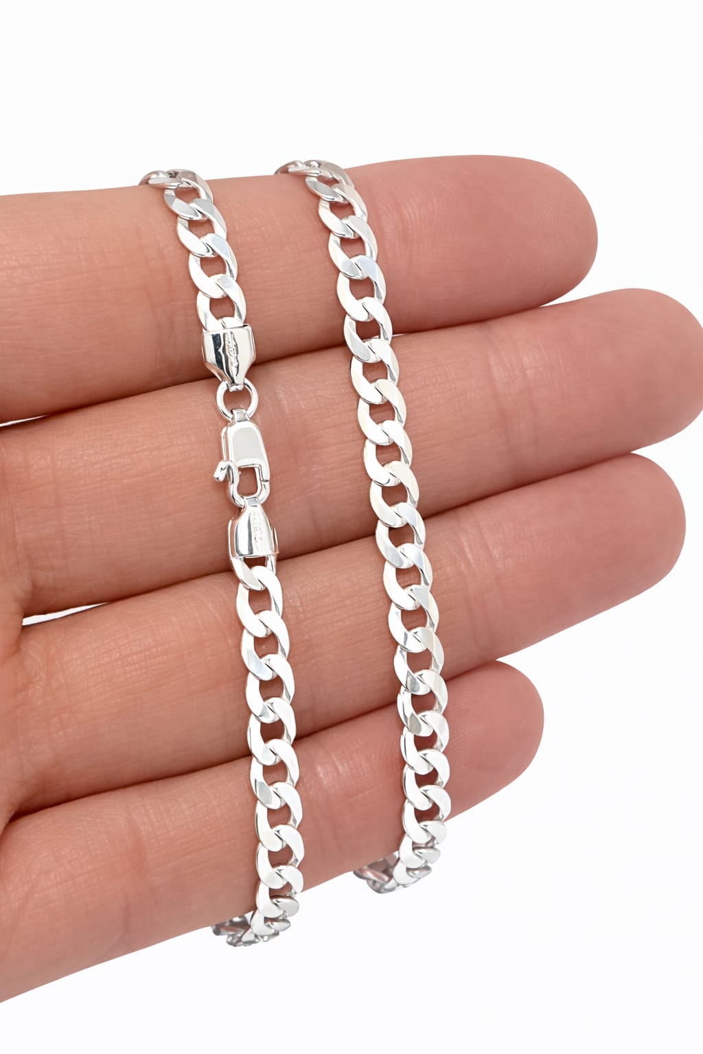 Corrente Prata 925 Masculino Grumet 55cm 0,7cm 23,8g