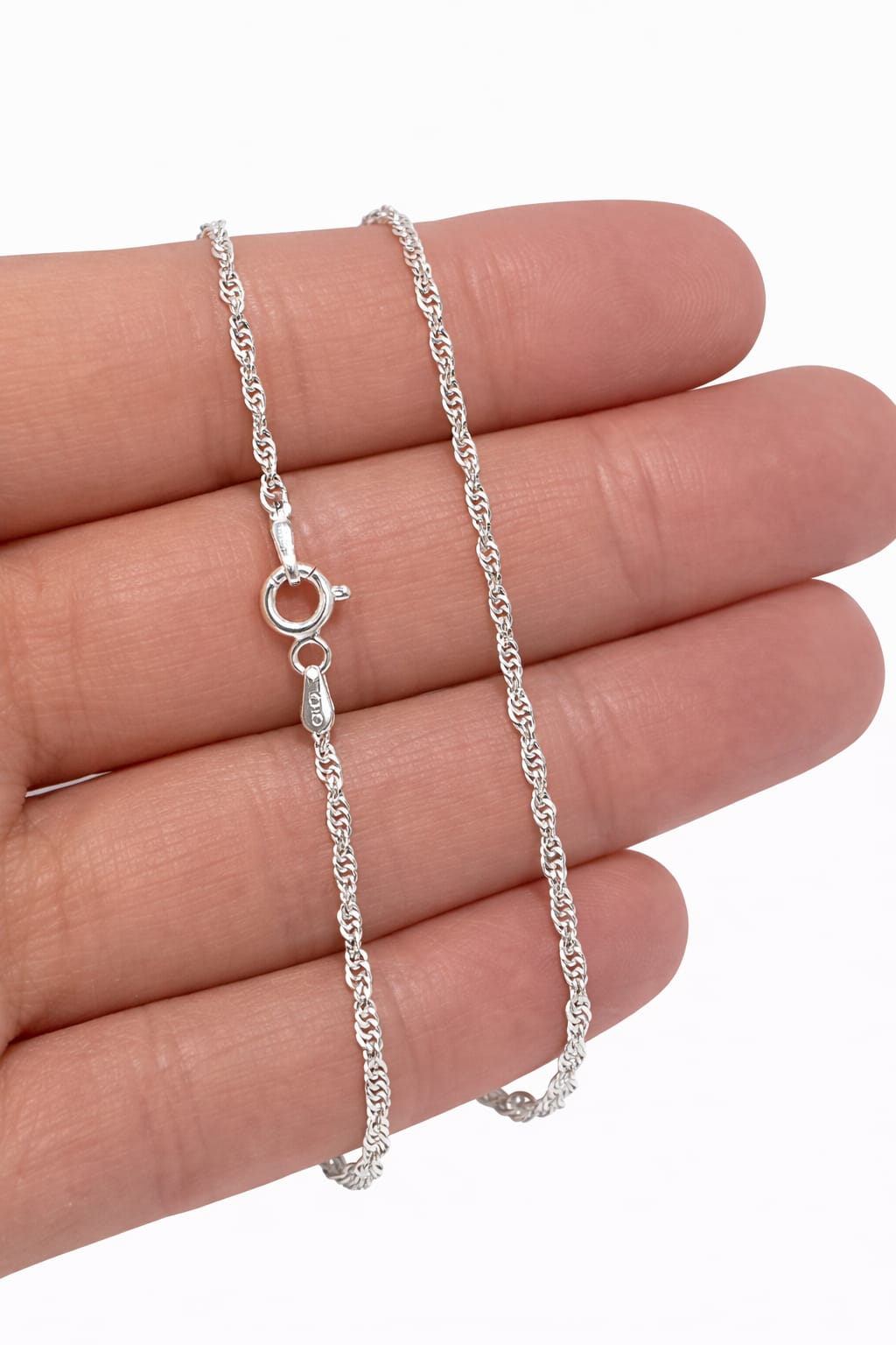 Corrente Prata 925 Feminina Singapura 45cm 2,3g