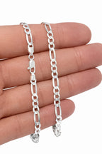 Corrente Prata 925 Masculino Elo 3x1 55cm 0,5cm 17,8g