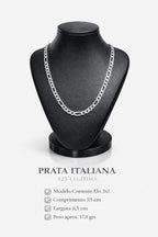 Corrente Prata 925 Masculino Elo 3x1 55cm 0,5cm 17,8g