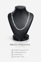 Corrente Prata 925 Masculino Elo 3x1 65cm 0,6cm 31g