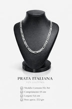 Corrente Prata 925 Masculino Elo 3x1 55cm 0,6cm 27,3g
