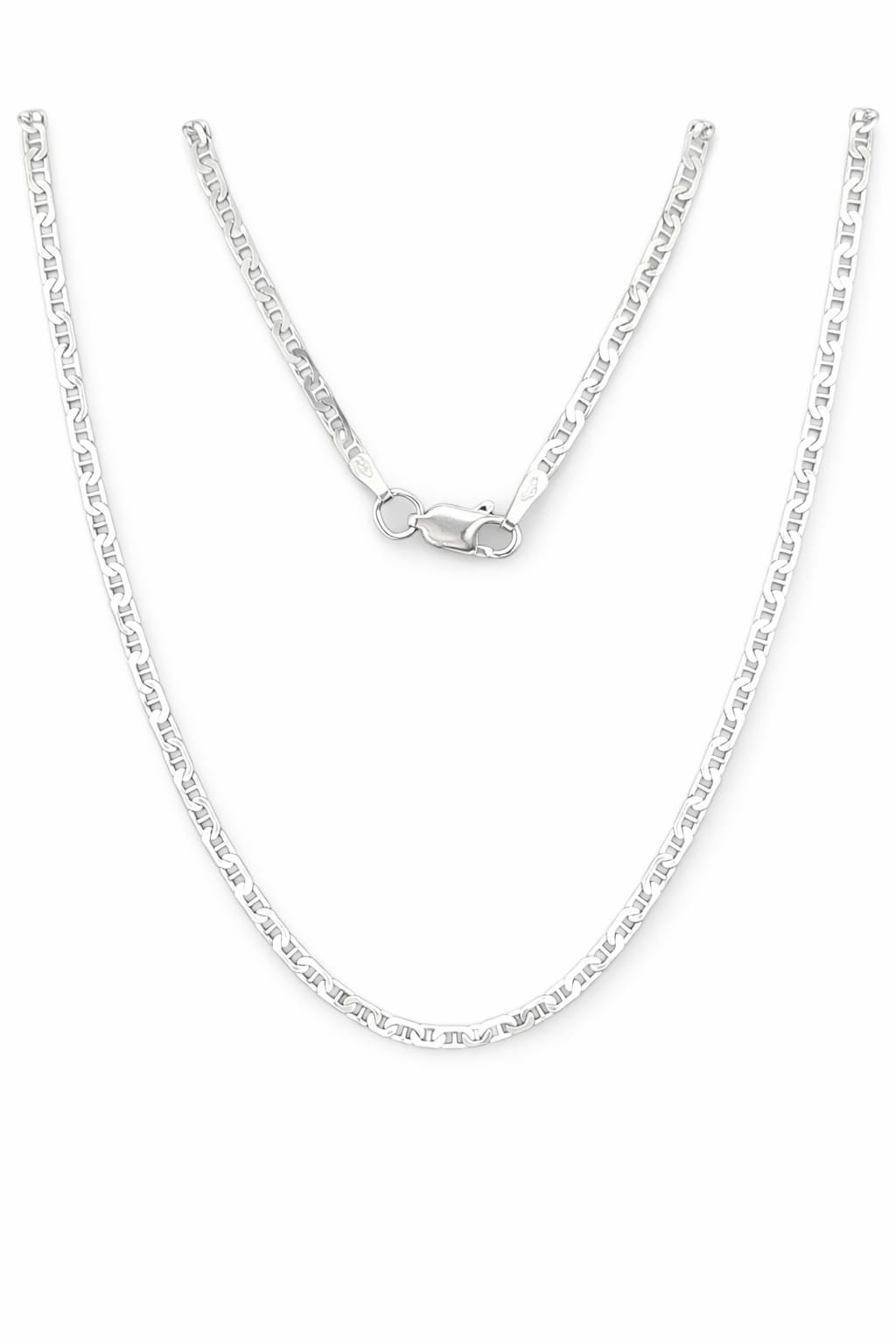 Corrente Prata 925 Masculino Piastrine 45cm 0,3cm 4,5g