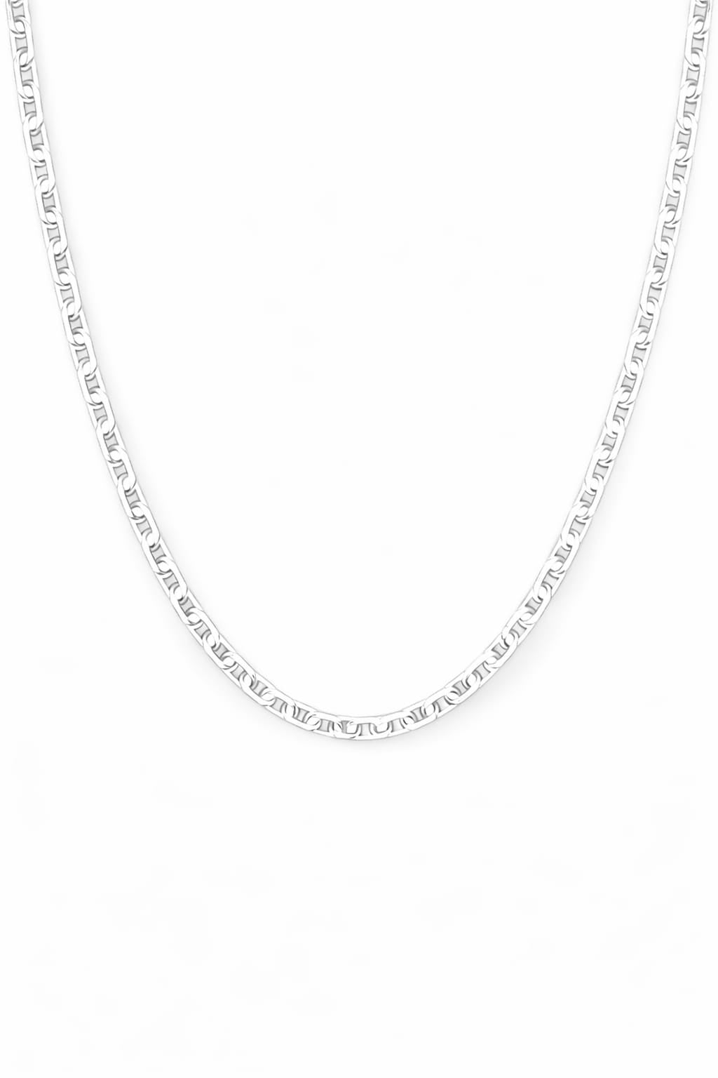 Corrente Prata 925 Masculino Piastrine 45cm 0,3cm 4,5g