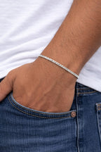 Pulseira Prata 925 Masculino Piastrine 19cm 2,1grs