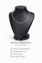 Corrente Prata 925 Feminina Singapura 40cm 2,0g