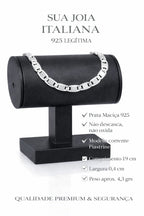 Pulseira Prata 925 Masculino Piastrine 19cm 4,3grs