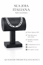 Pulseira Prata 925 Masculino Elo 3x1 19cm 6,1g