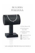 Pulseira Prata 925 Feminina Singapura 18cm 1,1g